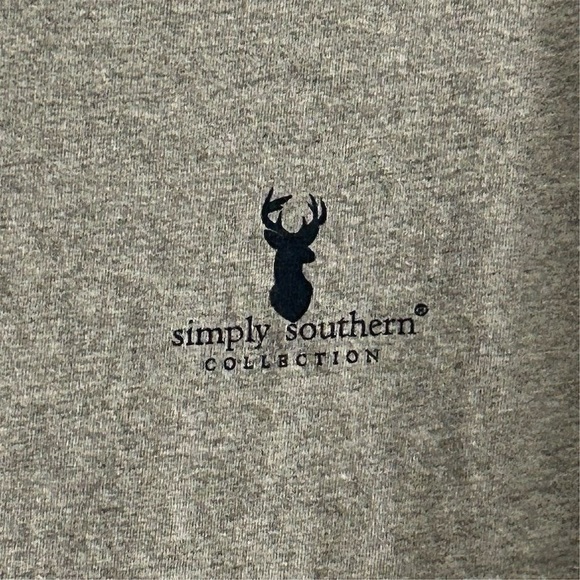 Simply Southern Unisex Graphic Long Sleeve T-Shirt Gray Size L Hey Deer - Picture 3 of 11